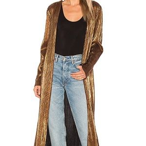 NWT House Of Harlow Jodie Bronze Metallic Duster